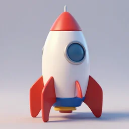 full shot,a painting of cute toy rocket ship,Ford, Henry Justice,trending on artstation,3d octane render,High detail