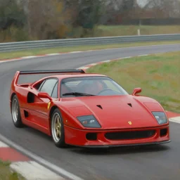 fine art oil painting of ferrari f 4 0