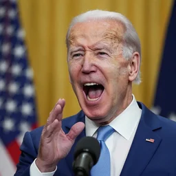 Joe biden screaming.