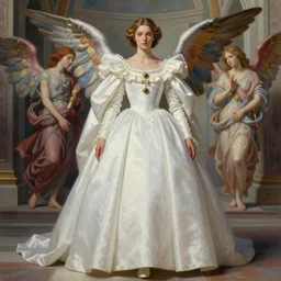 highly detailed oil painting | very intricate | cinematic lighting | award - winning | divine sixtine chapel angelic ceremonial fashion by alexander mcqueen | by roberto ferri, by tom bagshaw, by j. c. leyendecker and klimt, american romanticism, by austin osman spare, artstation, cgsociety, official art, octane