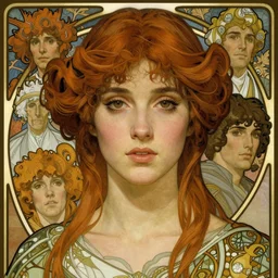 realistic detailed face portrait of a the creation of adam and eve by gerald moira, ayami kojima, amano, greg hildebrandt, ann long, and mark brooks, female, feminine, art nouveau, victorian, neo - gothic, gothic, character concept design, storybook layout