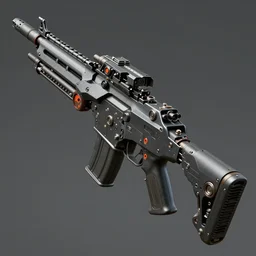 realistic concept art of future weapons, detailed, 1 4 5 0, delicate, hyper realism, ultra realistic, 8 k