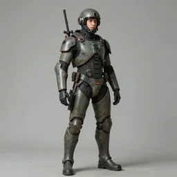art of a futuristic soldier, by jan van eyck