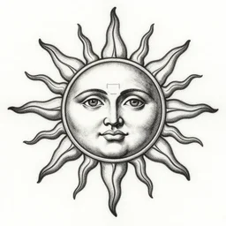 occult art etching, very detailed, of the spirit of the sun. alchemical art, esoteric art