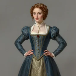 eleanor tomlinson posing in tudor fashion, highly detailed, digital painting, artstation, concept art, smooth, sharp focus, illustration
