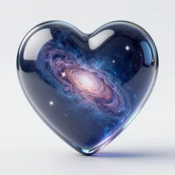 the universe filled in a heart shaped glass 8 k