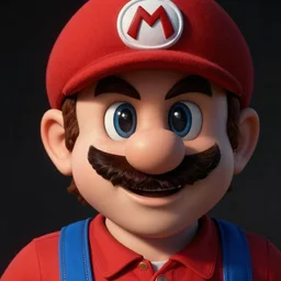 mario by artgerm face by wlop, dramatic pose