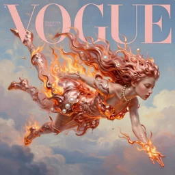 3 d, flowning fashion model, flame, liquid rose gold, pearls, morning, vogue cover style, poster art, high detail, intricate oil painting, multiple exposure, heaven mood, hyperrealism, 3 d, by tooth wu and wlop and beeple and greg rutkowski
