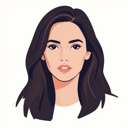 megan fox colorful portrait, artwork by arunas kacinskas, graphic design, flat color and line, sketch, minimalistic, procreate, digital illustration, ipad pro, vector illustration, doodle, graphic, inky illustration, pastel