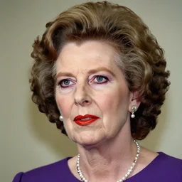margaret thatcher wearing kiss makeup