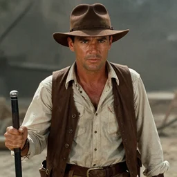 screenshot of Tom Selleck as Indiana Jones from Raiders of the Lost Ark (1981)