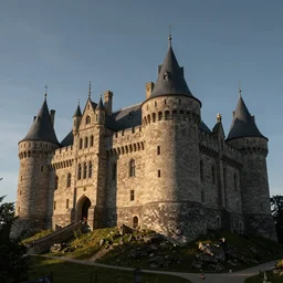 medieval castle, by albert kotin