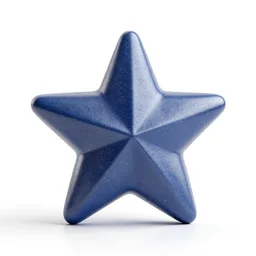 3 d render of a star in front of a white background