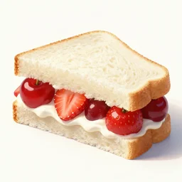 cherry strawberry sandwich