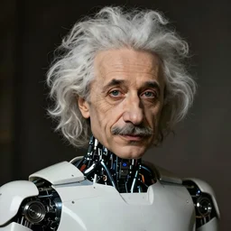 robot einstein portrait