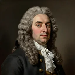 Jerma985 wearing a colonial wig in an 18th century 1700's Painting, detailed, highly detailed, heroic, epic, complex, very detailed, realistic, HD quality, 8k resolution, body and headshot, Oil Painting, 18th century Painting of Jerma985, 18th century, 1700's Painting Style, Painting, Trending on Artstation