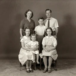 lost 1940s family portrait, large format —W 768 —H 1024