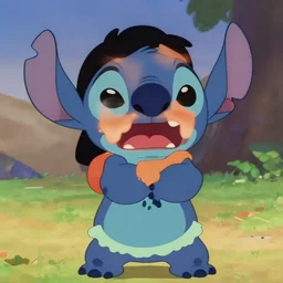 stitch expressively crying from lilo and stitch in a tv commercial from 1 9 9 8, gopro photolens what's going on weirdcore frat mon vuy sui dop
