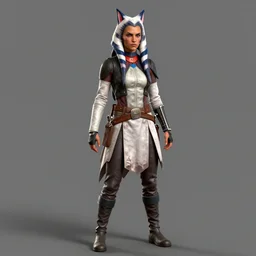 ahsoka tano in red dead redemption 2, character render, full body shot, highly detailed, in game render