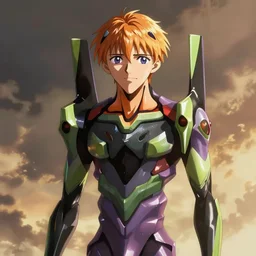 Shinji Ikari from Neon Genesis Evangelion, live action, portrait shot,