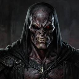 portrait of he - man, dark and mysterious and eerie and ominous character, cinematic, epic, highly detailed, intricate, colored illustration, artwork by ken kelly