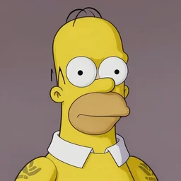 a mauri portrait of homer simpson, polynesian tattoed face, ultra realistic close up professional photo for national geographic