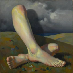 phallic Georgia O'Keefe painting