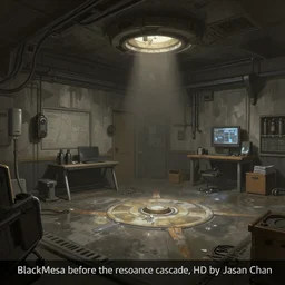 “Black Mesa interior before the resonance cascade, HD, digital painting, concept art by Jason Chan”