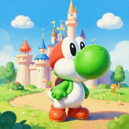 painting wonderland marioworld yoshi kurbi dofus acrylic 3 d real