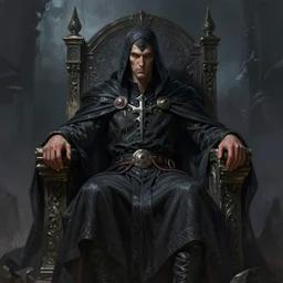 a detailed portrait of a necromancer sitted on his throne, by victo ngai and greg rutkowski, digital art, realistic painting, very detailed, fantasy, dnd, character design, trending on artstation