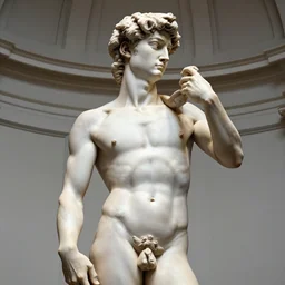 Michael C. Hall marble statue sculpted by Michaelangelo, marble, by Michelangelo, statue, sculpture, human physique study, athletic, Renaissance, human form