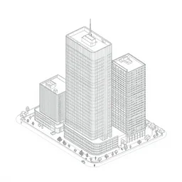 Orthographic projection of buildings