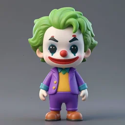 Cute Joker as a doll, by Stanley Artgerm Lau, WLOP, Rossdraws, James Jean, Andrei Riabovitchev, Marc Simonetti, Yoshitaka Amano, ArtStation, CGSociety,