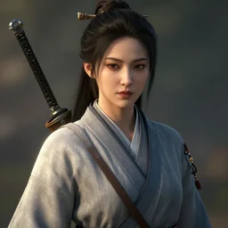 beautiful woman samurai, cinematic, unreal engine, sharp focus, realistic