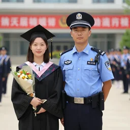 a graduation photo of a police officer
