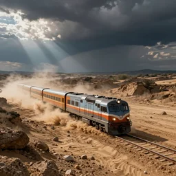 A train submerged in quicksand