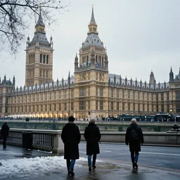 london in winter ， prometheus film style, realistic, cinematic, trending on artstation, magnificent, - w 7 6 8, - n 6