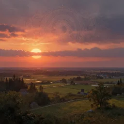 holland landscape sunset, deep focus, fantasy, intricate, elegant, highly detailed, digital painting, artstation, concept art, matte, sharp focus, illustration, art by artgerm and greg rutkowski