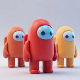 among us red crewmate as a nendoroid, 3 d octane render, photo realistic