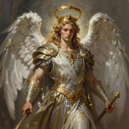 Majestic and regal portrait of Archangel Michael, intricate, epic, elegant, menacing, fantasy, highly detailed, digital painting, hard focus, beautiful volumetric lighting, epic light, ultra detailed, by Leesha Hannigan, Ross Tran, Thierry Doizon, Kai Carpenter, Ignacio Fernández Ríos