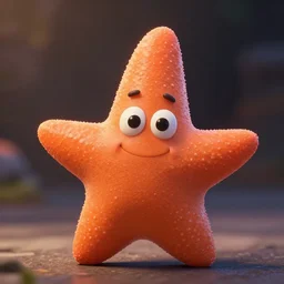 extremely cute and adorable orange starfish, smooth, character design by mark ryden and pixar and hayao miyazaki, sharp focus, concept art, intricate detail, cinematic lighting, hyperrealistic, 8 k