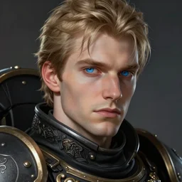 close - up portrait of a handsome fair - haired prince in warhammer 4 0 k, pale skin, blue eyes, intricate, highly detailed, trending on artstation, concept art, slightly smooth, sharp focus, ultra realistic digital art by raymond swanland and zdzisław beksinski