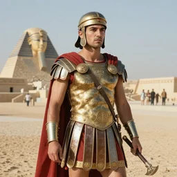 photo realistic mac miller as a Roman conqueror in ancient egypt