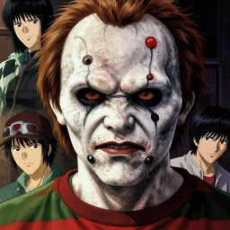 real freddy krueger!!!, || VERY ANIME, fine-face, realistic shaded perfect face, fine details. Anime. realistic shaded lighting poster by Ilya Kuvshinov katsuhiro otomo ghost-in-the-shell, magali villeneuve, artgerm, Jeremy Lipkin and Michael Garmash, Rob Rey and Kentarõ Miura style, trending on art station