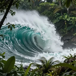 A vortical tsunami falling on the jungle