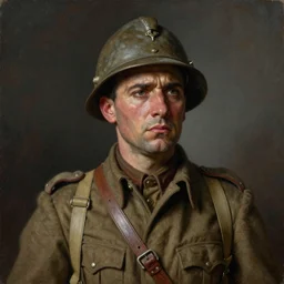 a detailed photorealistic muted - color portrait painting of a 1 9 1 7 worried - looking british officer in field gear from the arab bureau in wadi rum, ultra realistic, intricate details, atmospheric, dark, brooding, highly detailed, by clyde caldwell