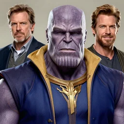 a highly detailed thanos portrait of stephen strange, james gurney, james jean