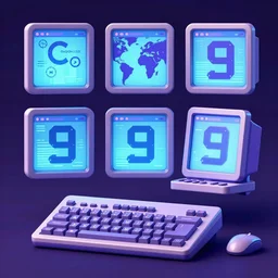 a computers form 9 0's vapourwave