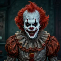 Scary clown, horror, terrifying, terror, digital art, trending on artstation, creepy-pasta, 8k