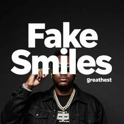 greatest hip hop album cover, text saying: Fake Smiles